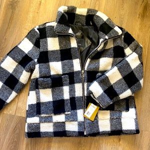 NWT Steve Madden B&W Buffalo plaid Fleece Large